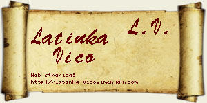 Latinka Vico vizit kartica